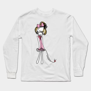 doodle girl illustration Long Sleeve T-Shirt